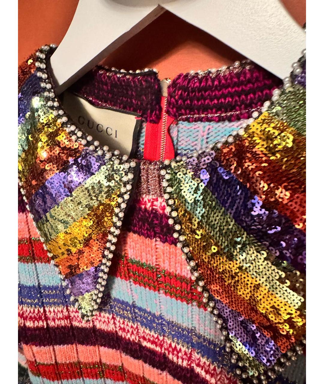 GUCCI Мульти шерстяной джемпер / свитер, фото 5