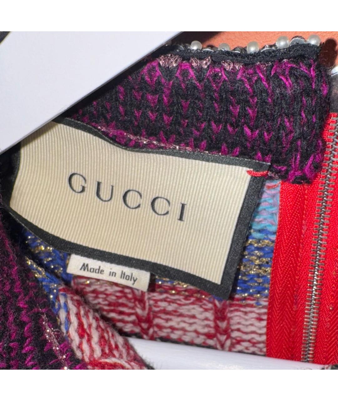 GUCCI Мульти шерстяной джемпер / свитер, фото 8