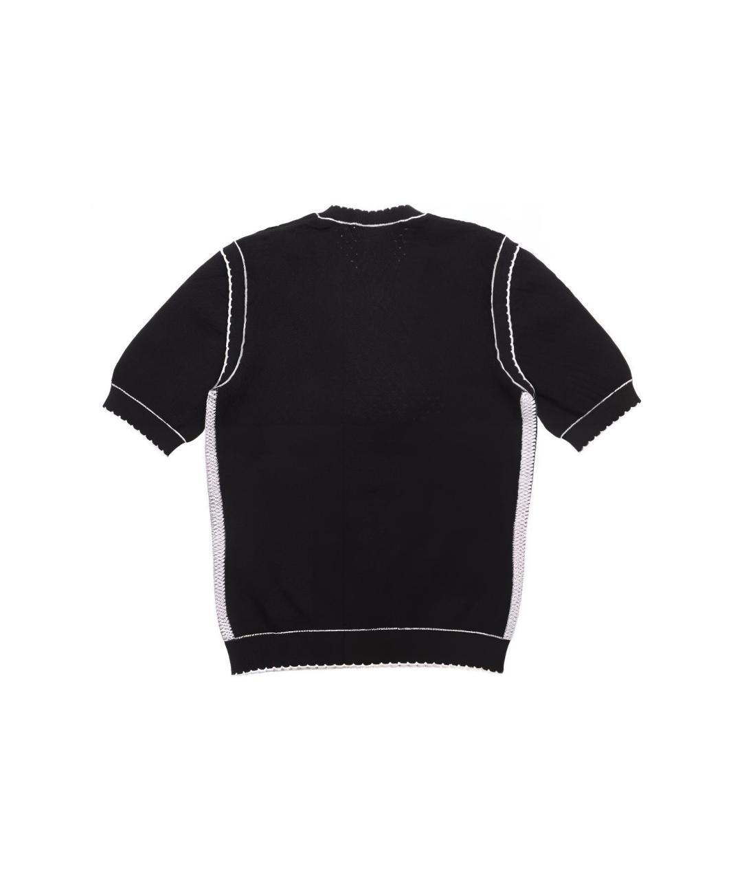 CHANEL Черная хлопковая футболка, фото 2
