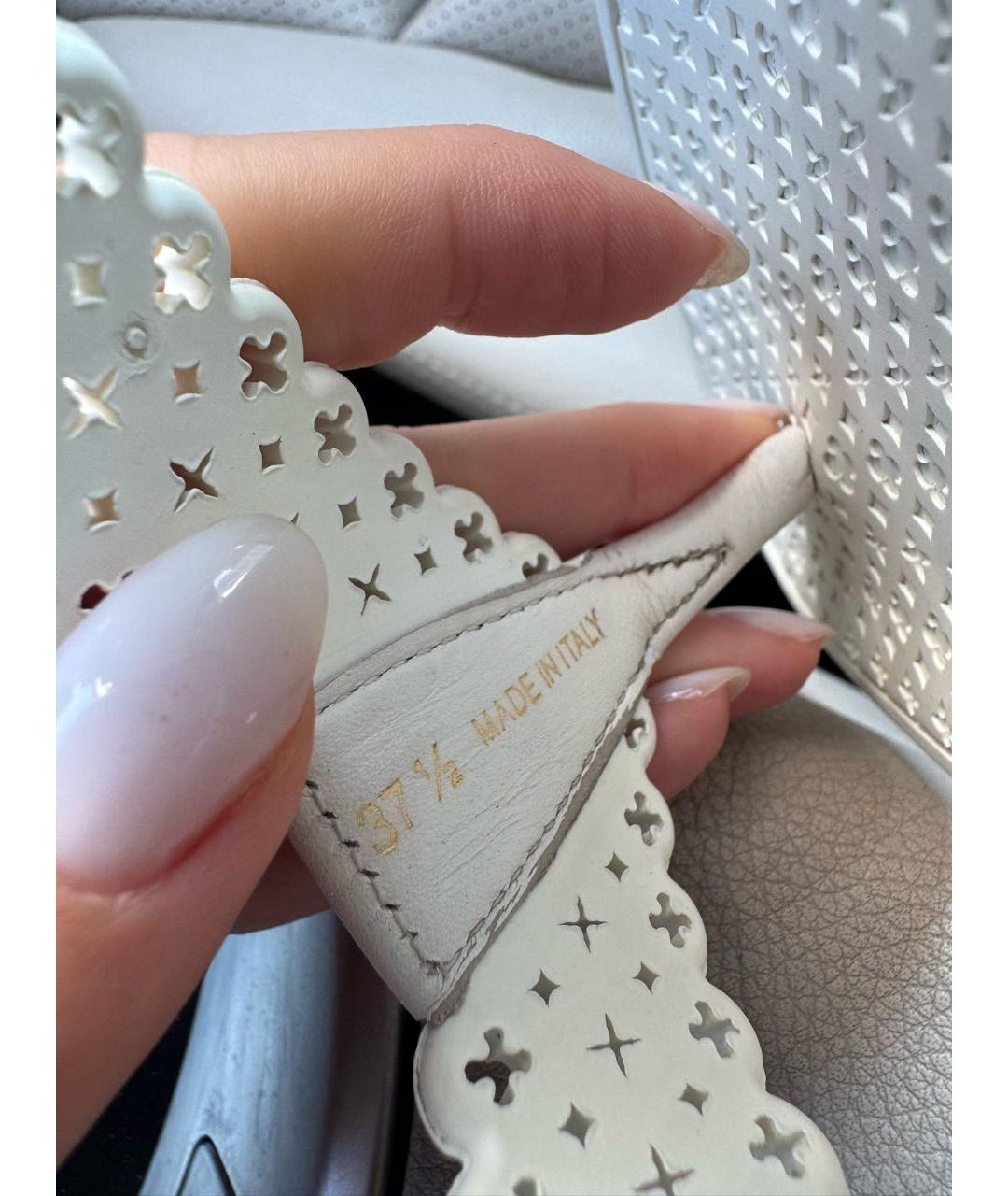 LOUIS VUITTON Белые резиновые шлепанцы, фото 5
