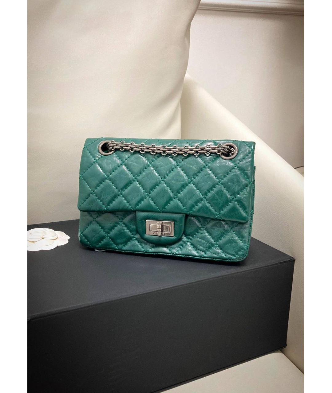 CHANEL Зеленая кожаная сумка через плечо, фото 2