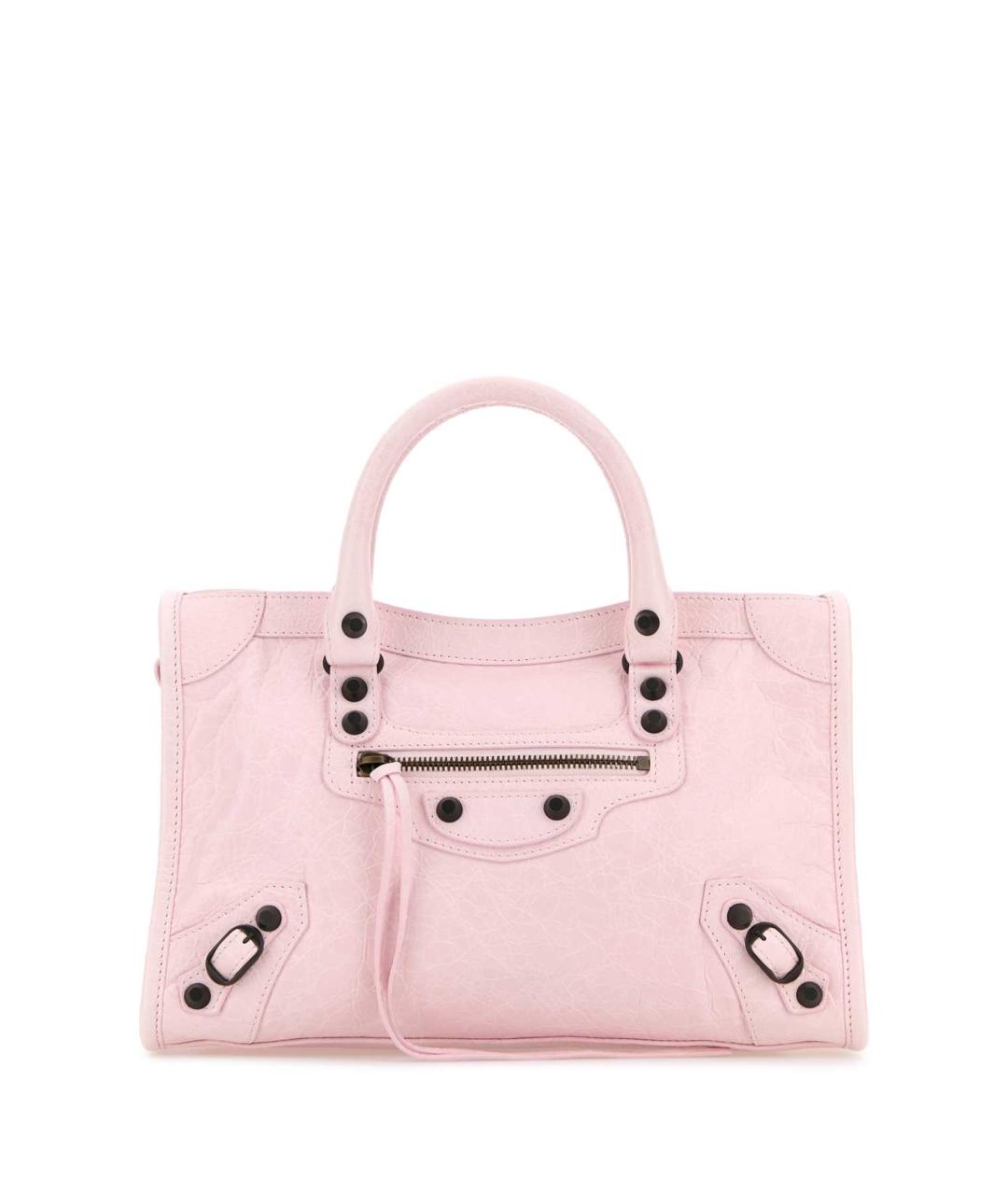 BALENCIAGA Розовая кожаная сумка с короткими ручками, фото 1