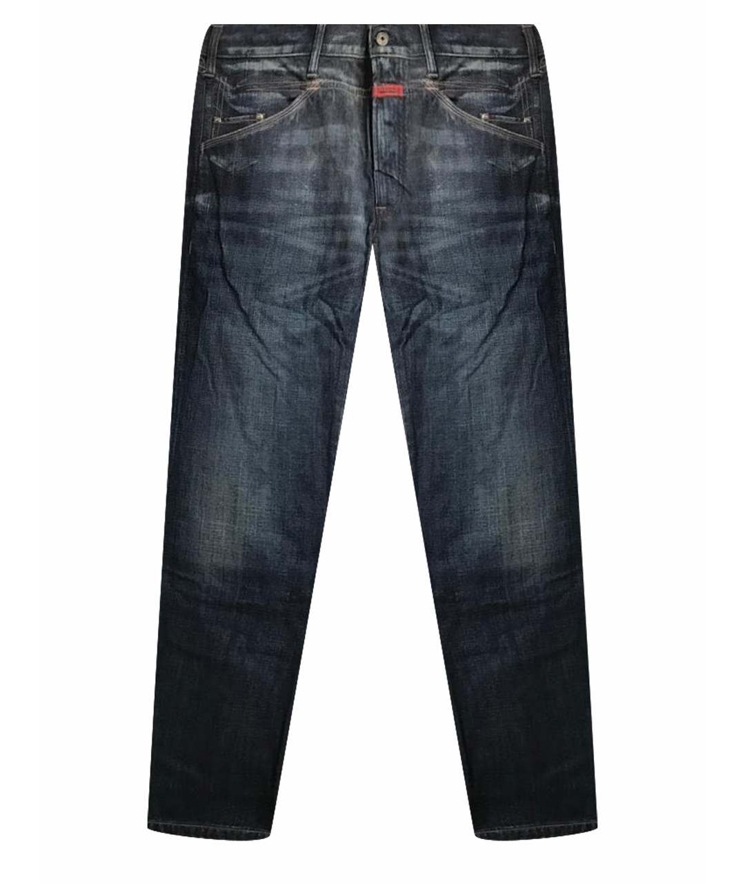 MARITHE FRANCOIS GIRBAUD Синие хлопковые прямые джинсы, фото 1