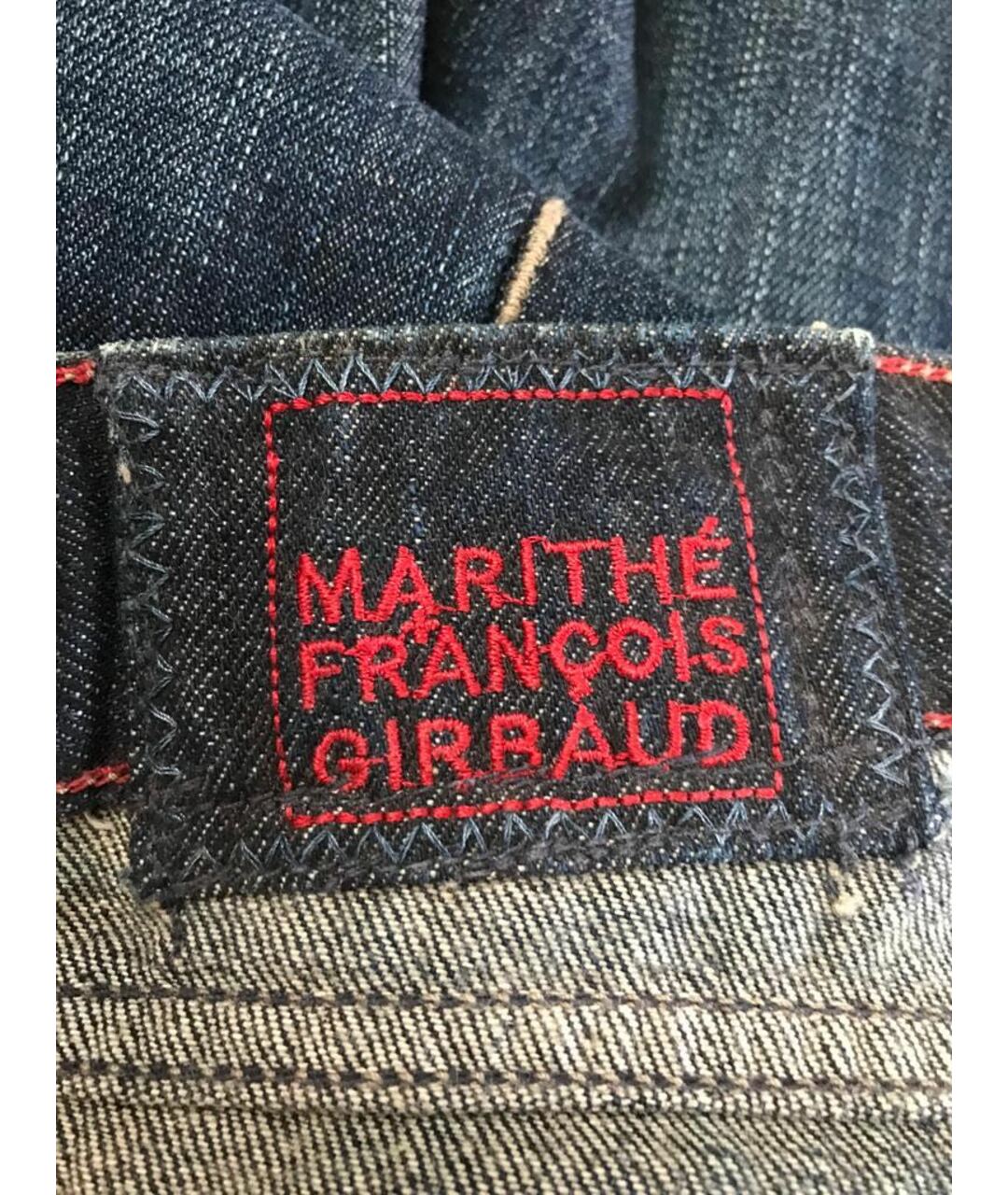 MARITHE FRANCOIS GIRBAUD Синие хлопковые прямые джинсы, фото 7
