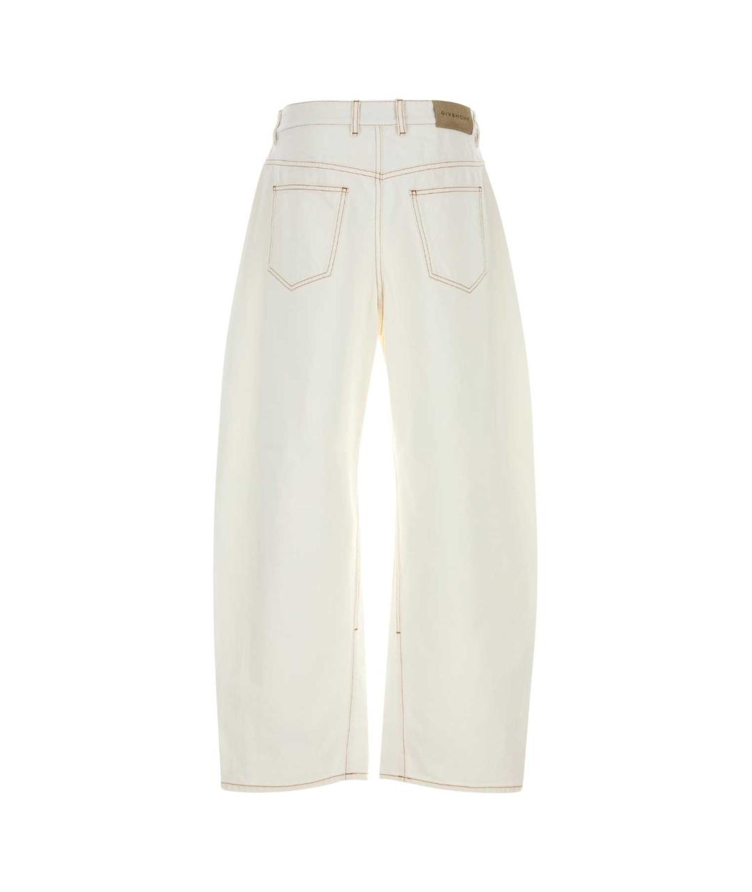 GIVENCHY Белые хлопковые повседневные брюки, фото 2