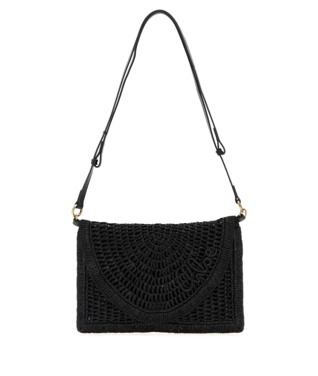 CHLOE Черная пелетеная сумка через плечо, фото 1