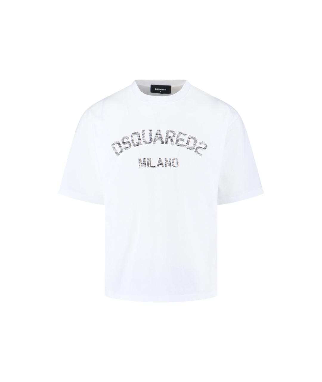 DSQUARED2 Белая хлопковая футболка, фото 1