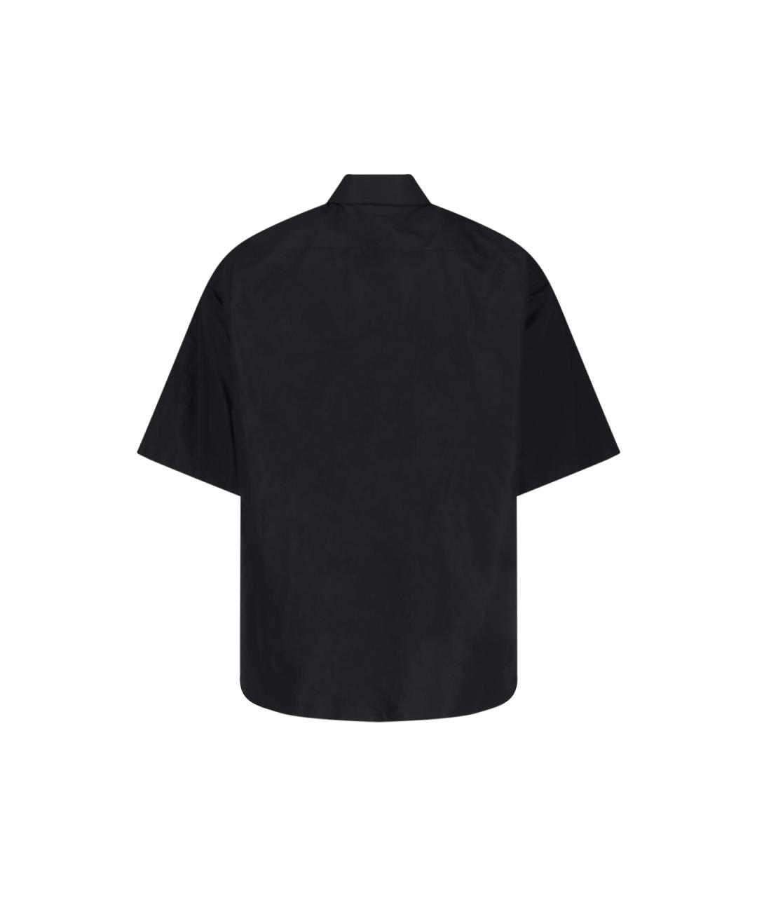 BALENCIAGA Черная хлопко-полиэстеровая кэжуал рубашка, фото 2