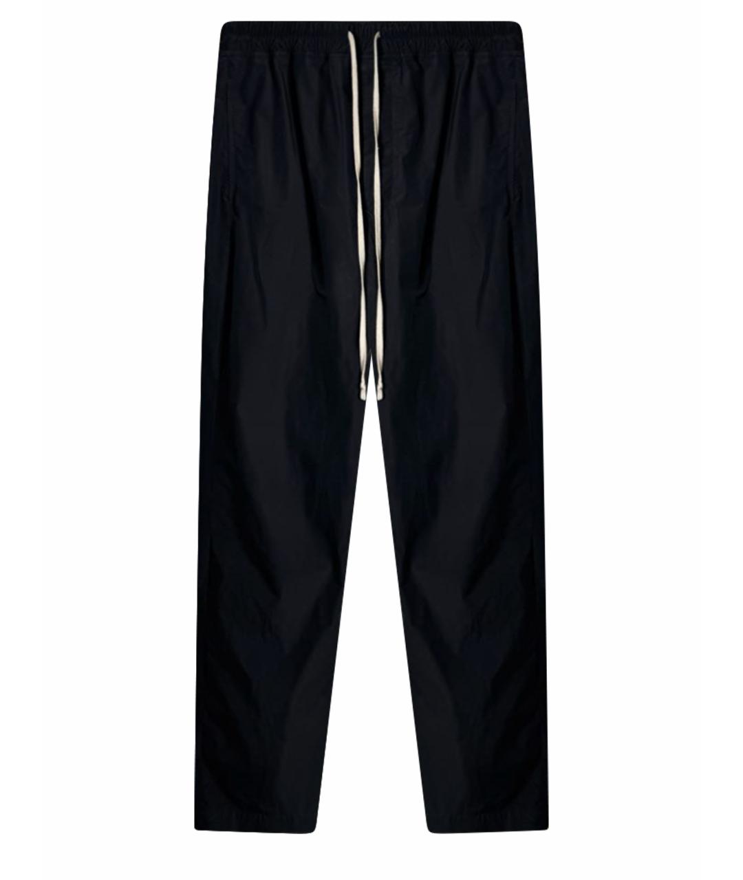 RICK OWENS Черные полиамидовые повседневные брюки, фото 1