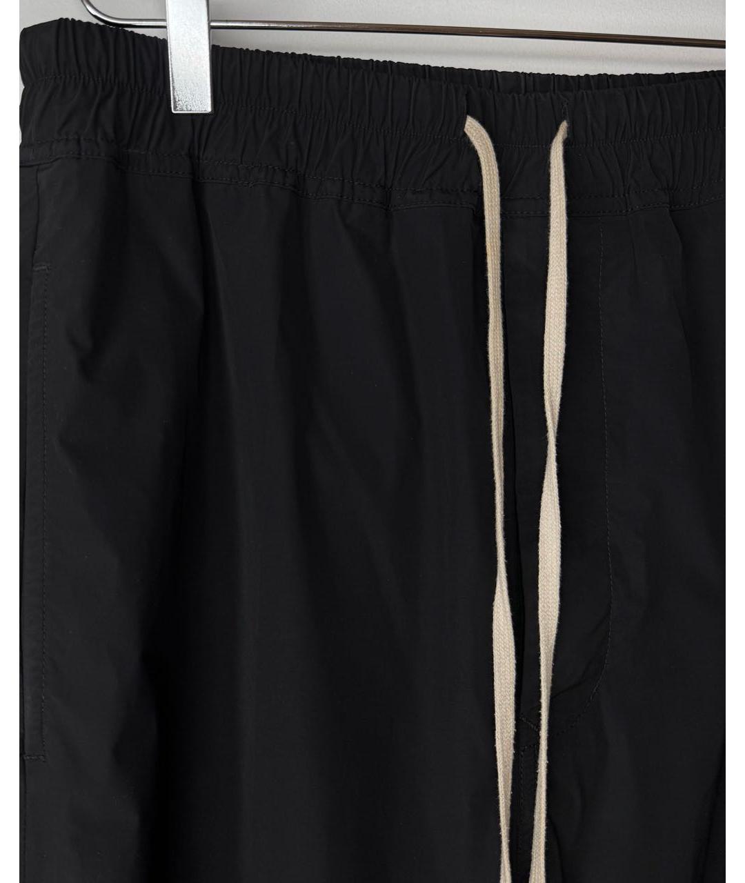RICK OWENS Черные полиамидовые повседневные брюки, фото 3
