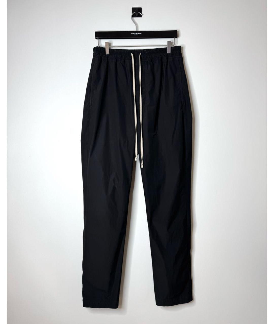 RICK OWENS Черные полиамидовые повседневные брюки, фото 6