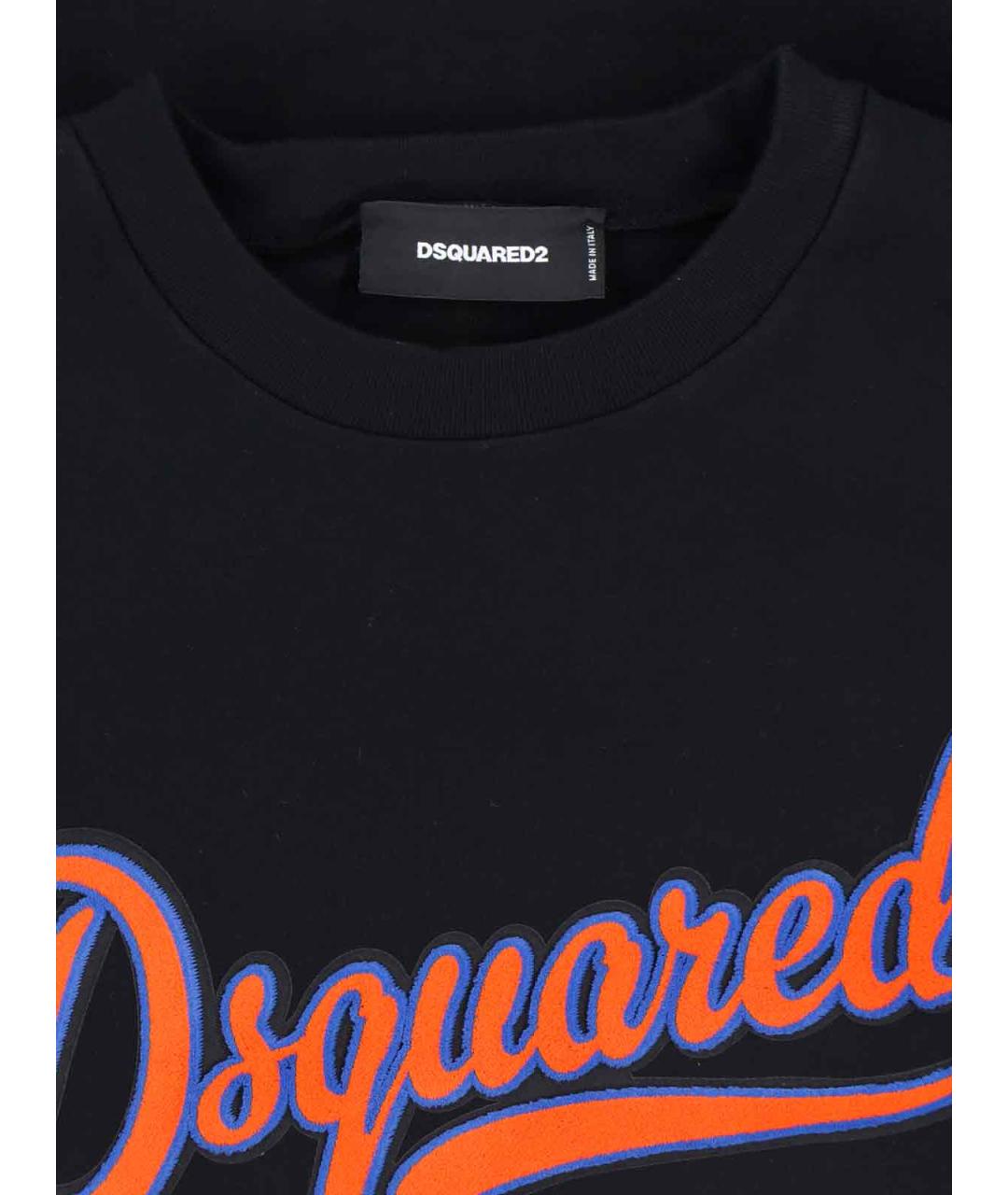 DSQUARED2 Черная хлопковая футболка, фото 3