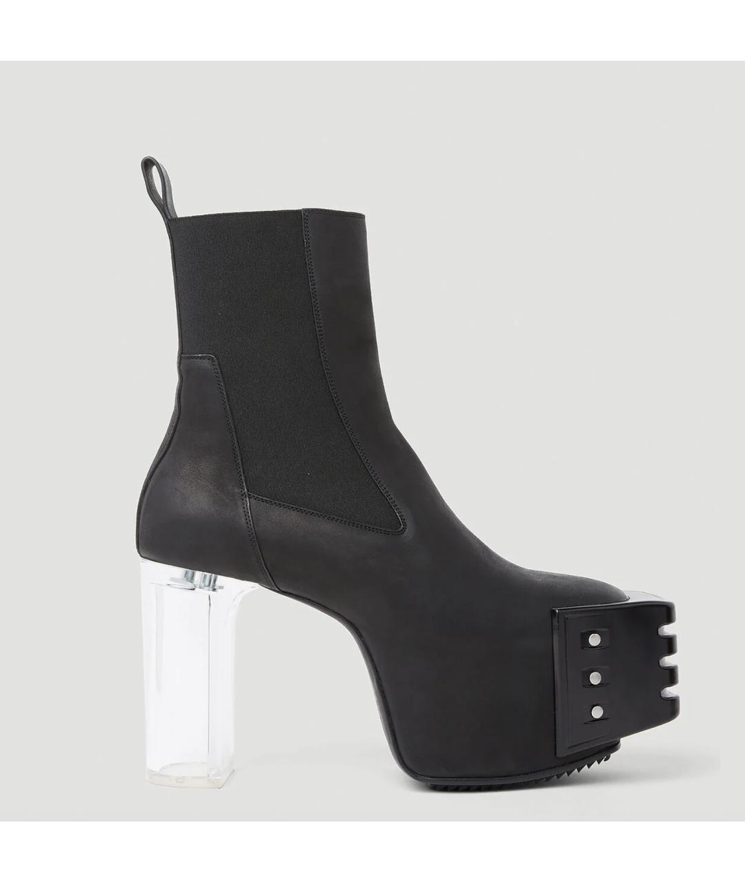RICK OWENS DRKSHDW Черные кожаные высокие ботинки, фото 6