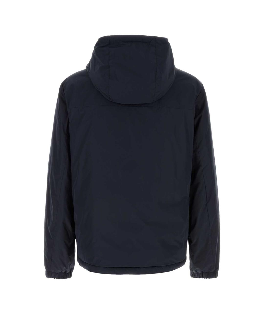 MONCLER Темно-синяя синтетическая куртка, фото 2