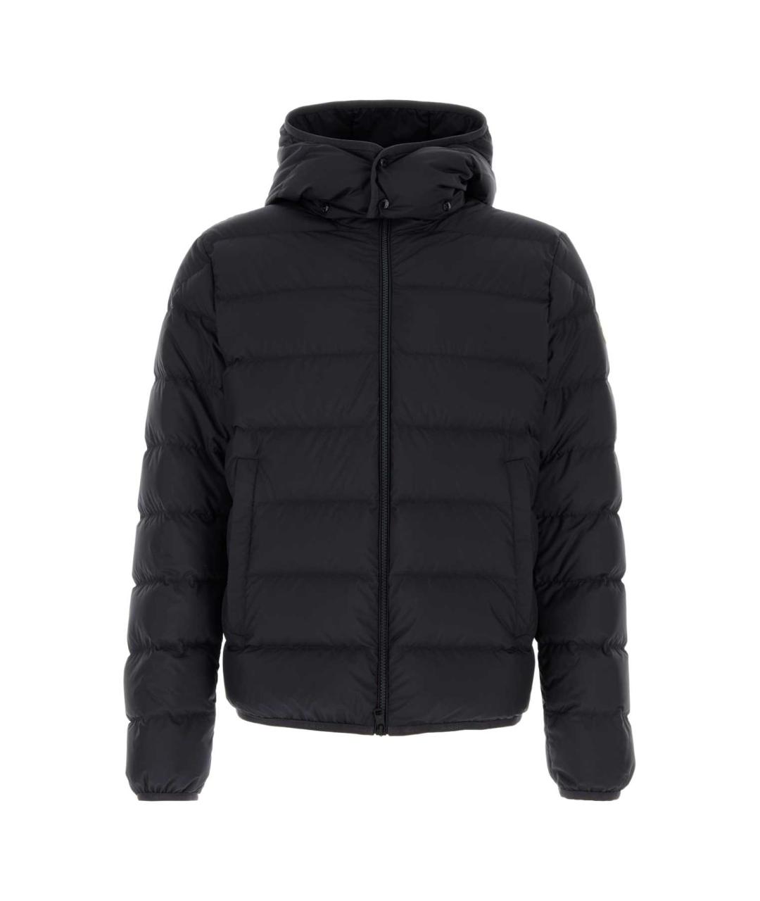 MONCLER Темно-синяя полиэстеровая куртка, фото 1