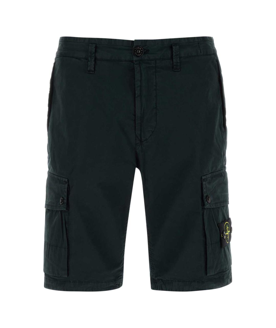 STONE ISLAND Зеленые хлопковые шорты, фото 1