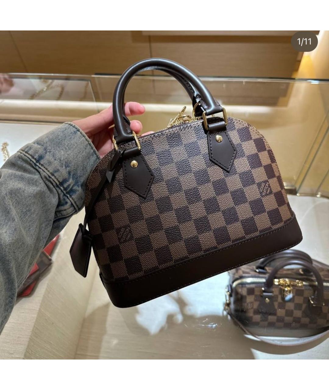 LOUIS VUITTON Коричневая сумка с короткими ручками, фото 4