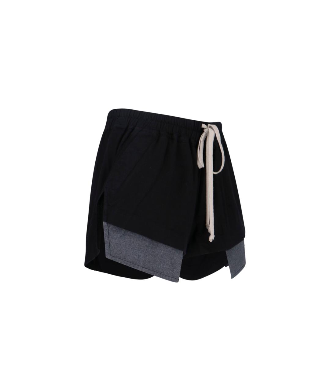 RICK OWENS DRKSHDW Черные хлопковые шорты, фото 3