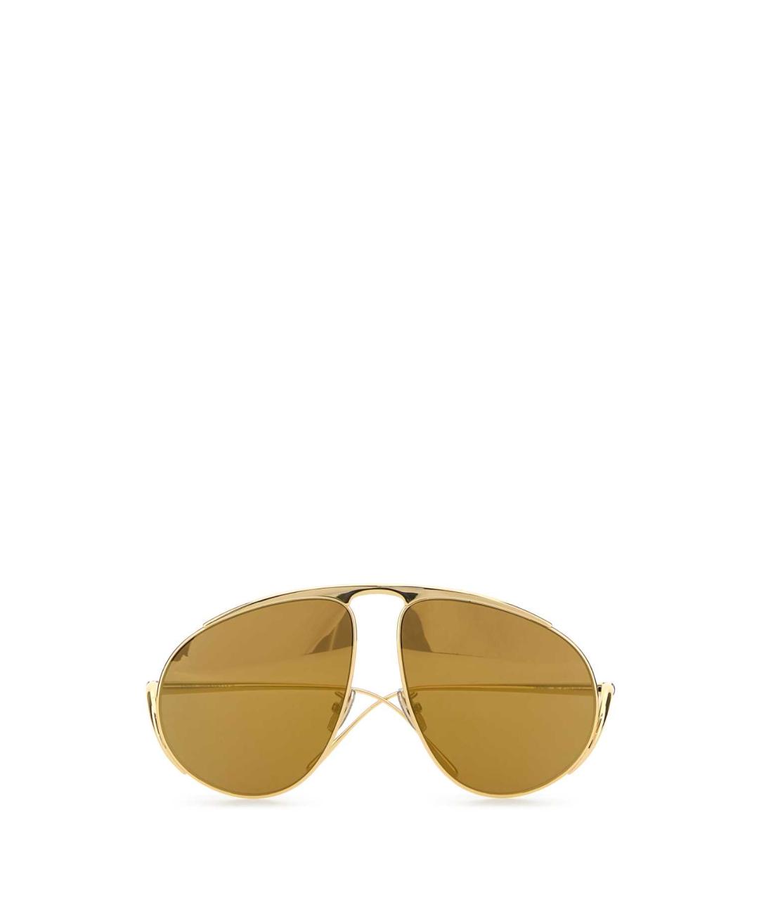 LOEWE Золотые металлические солнцезащитные очки, фото 2