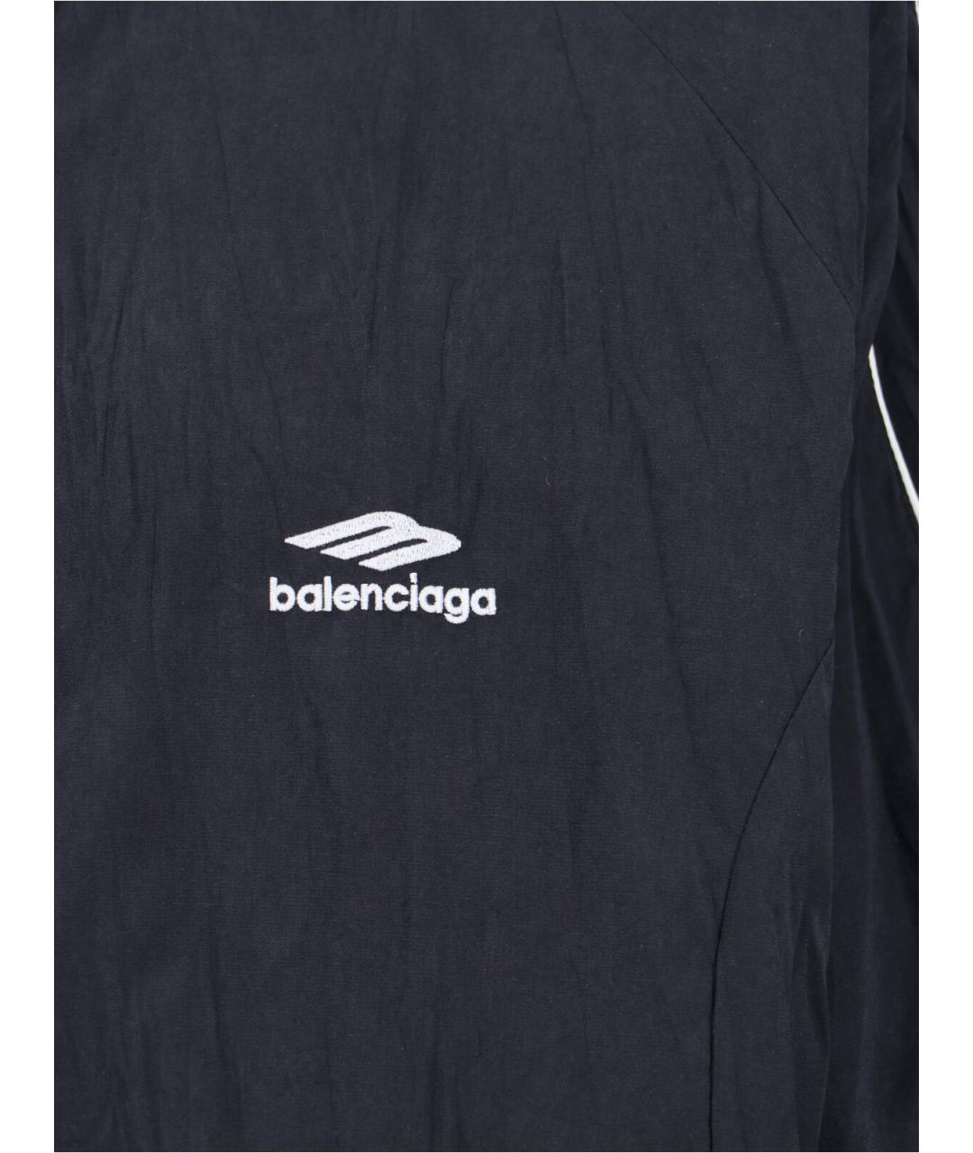 BALENCIAGA Черная полиэстеровая куртка, фото 4