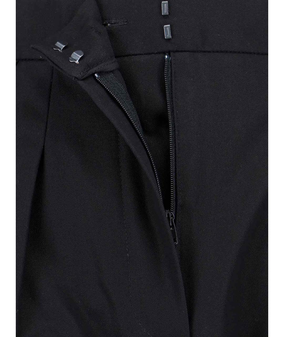 MAX MARA Черные хлопковые прямые брюки, фото 4