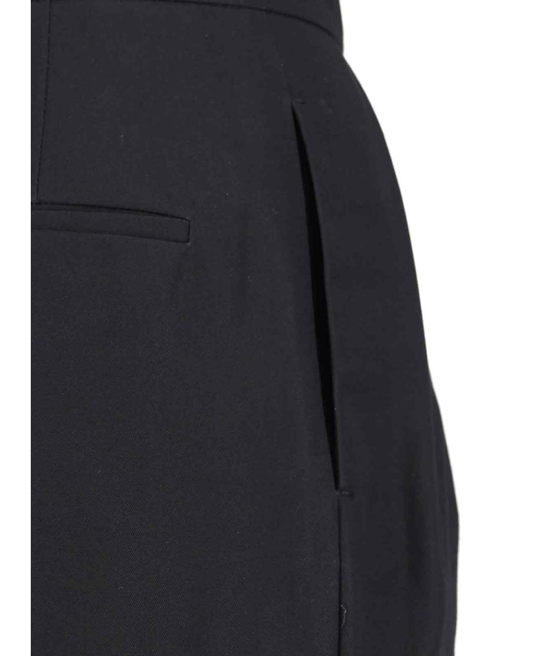 MAX MARA Черные хлопковые прямые брюки, фото 5