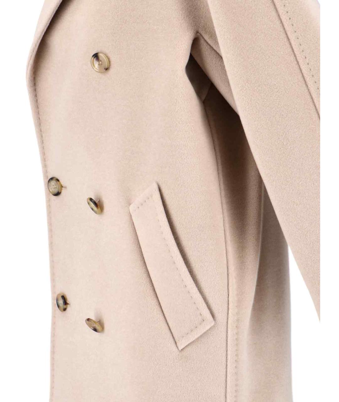 MAX MARA Бежевое шерстяное пальто, фото 3