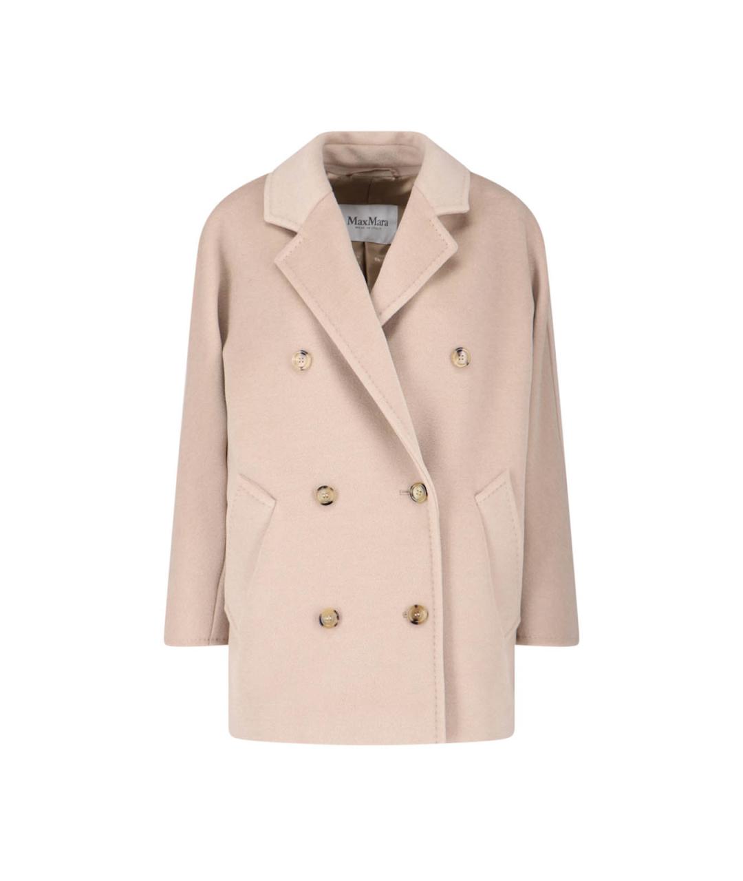 MAX MARA Бежевое шерстяное пальто, фото 1