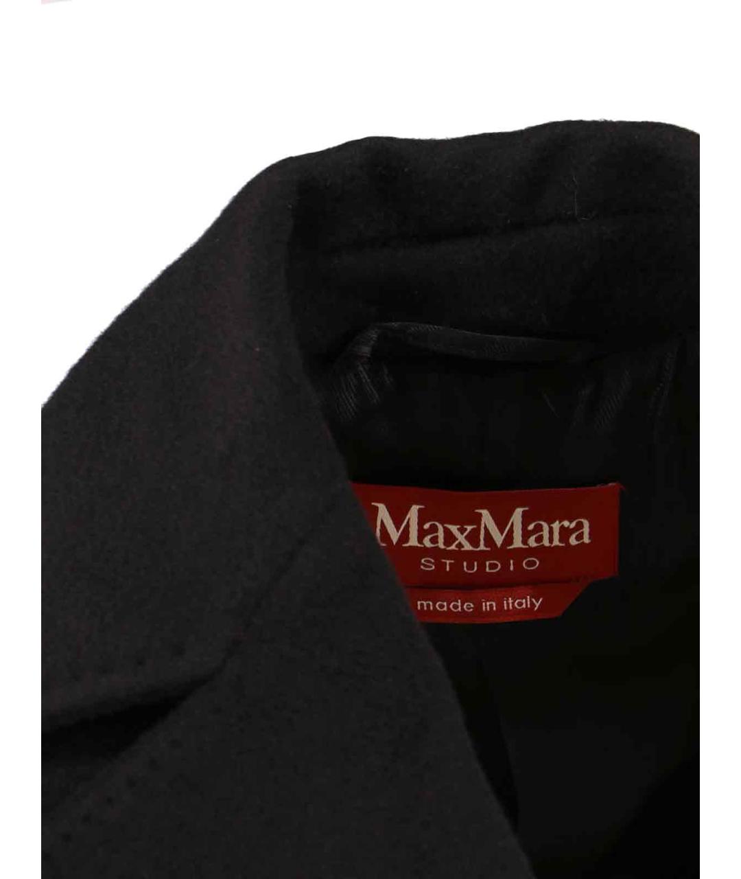 MAX MARA Черное шерстяное пальто, фото 4