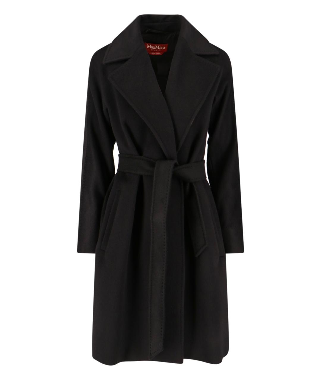 MAX MARA Черное шерстяное пальто, фото 1