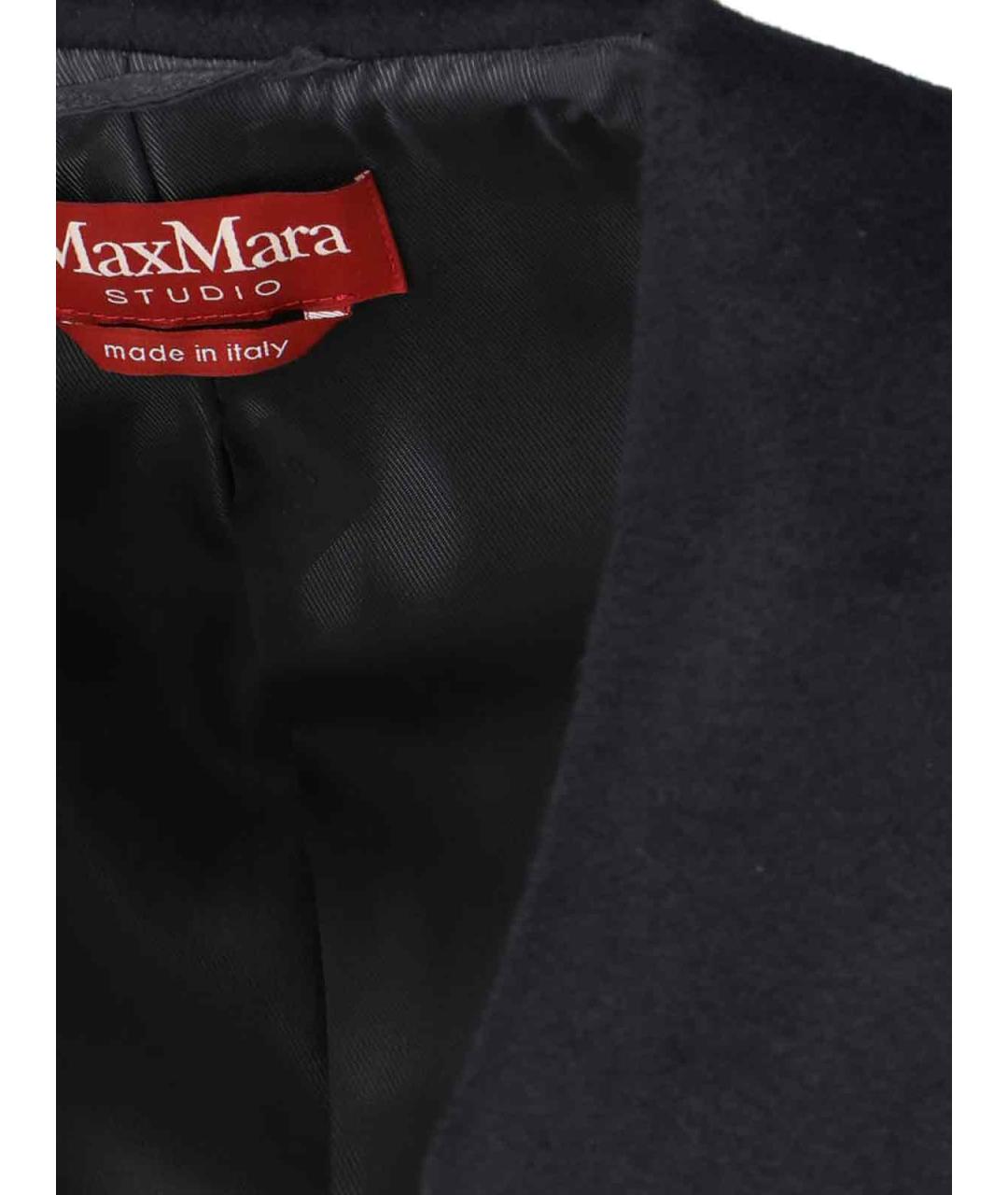 MAX MARA Черное шерстяное пальто, фото 4