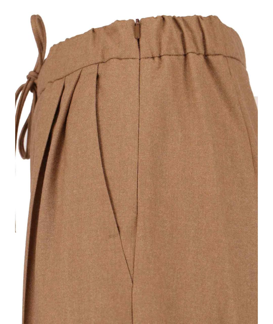 MAX MARA Коричневые прямые брюки, фото 5