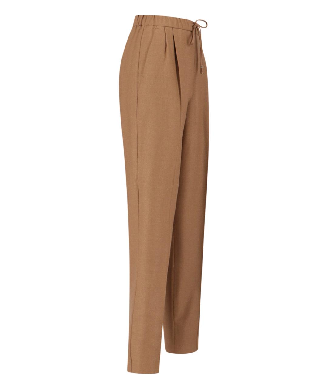 MAX MARA Коричневые прямые брюки, фото 3