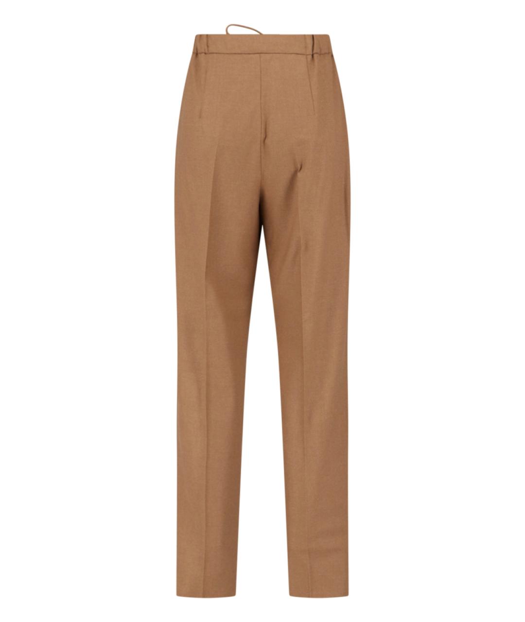 MAX MARA Коричневые прямые брюки, фото 2