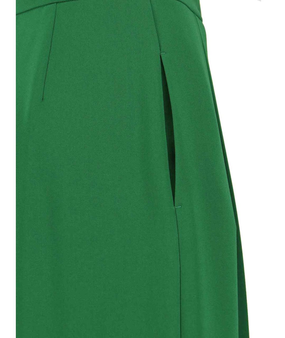 MAX MARA Зеленые прямые брюки, фото 4