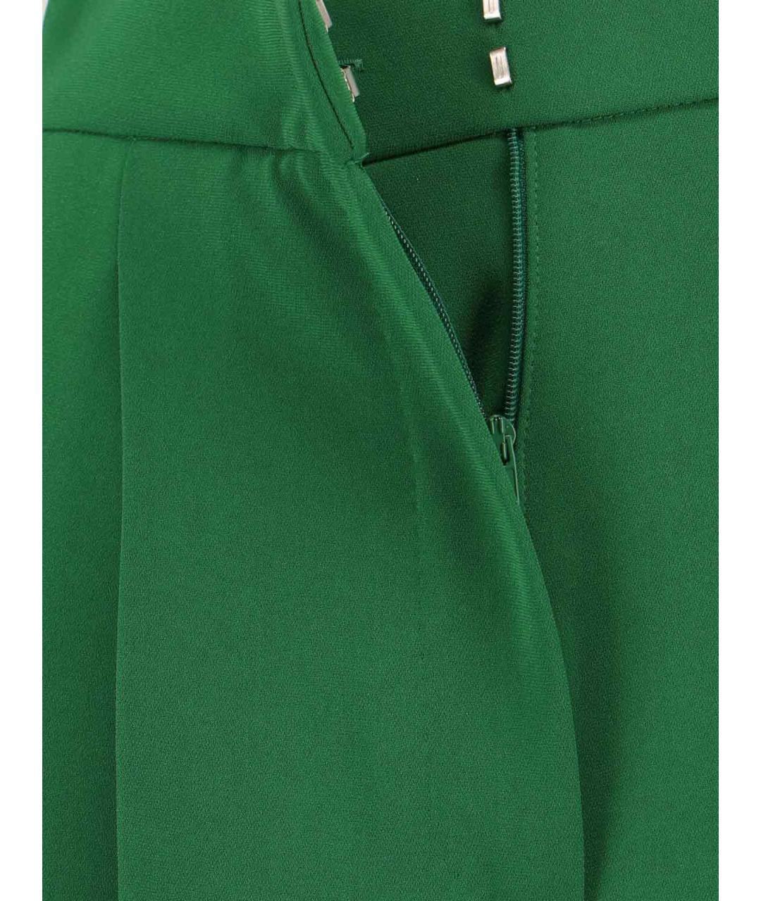 MAX MARA Зеленые прямые брюки, фото 5