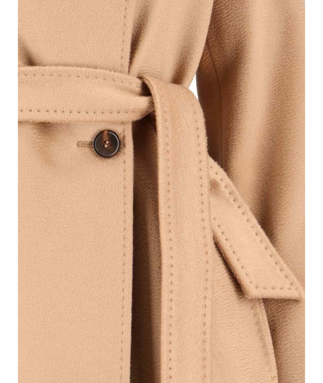 MAX MARA Бежевое шерстяное пальто, фото 4