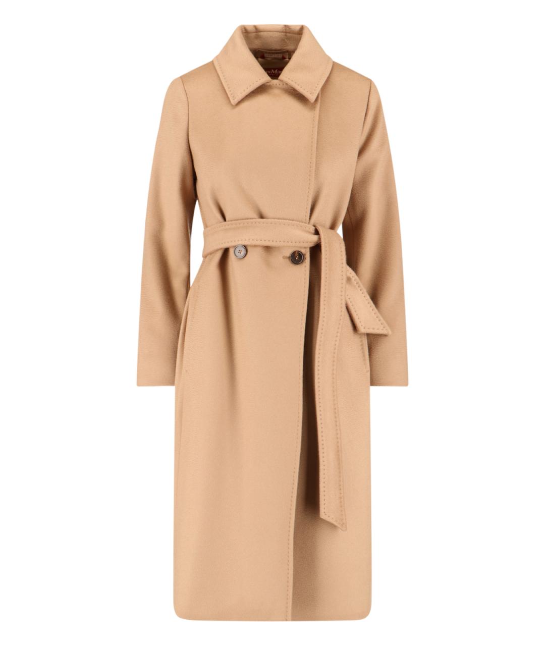 MAX MARA Бежевое шерстяное пальто, фото 1