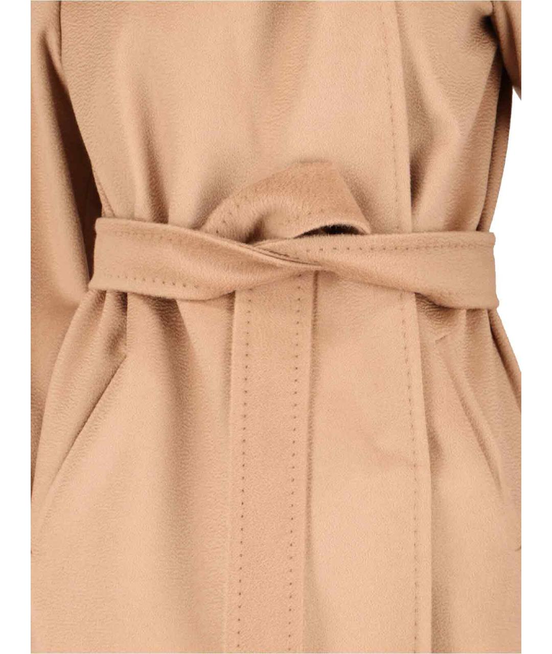 MAX MARA Бежевое шерстяное пальто, фото 4