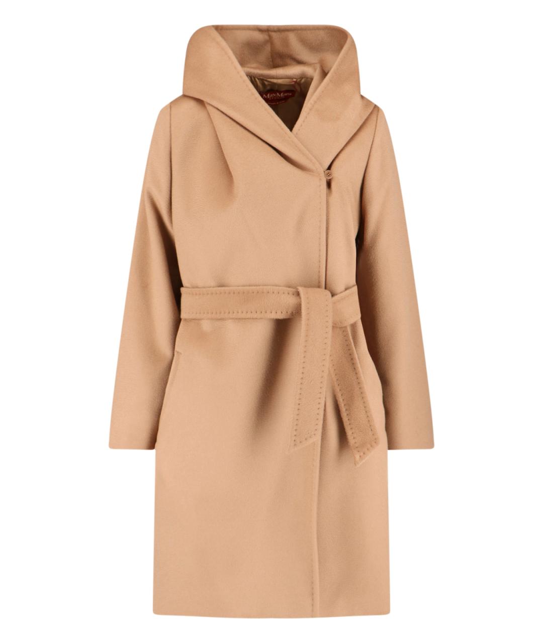 MAX MARA Бежевое шерстяное пальто, фото 1