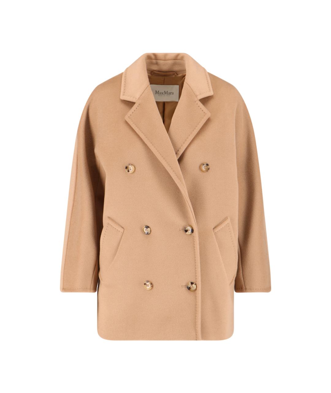 MAX MARA Бежевое шерстяное пальто, фото 1