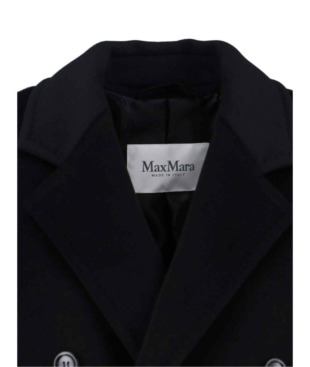 MAX MARA Черное шерстяное пальто, фото 3