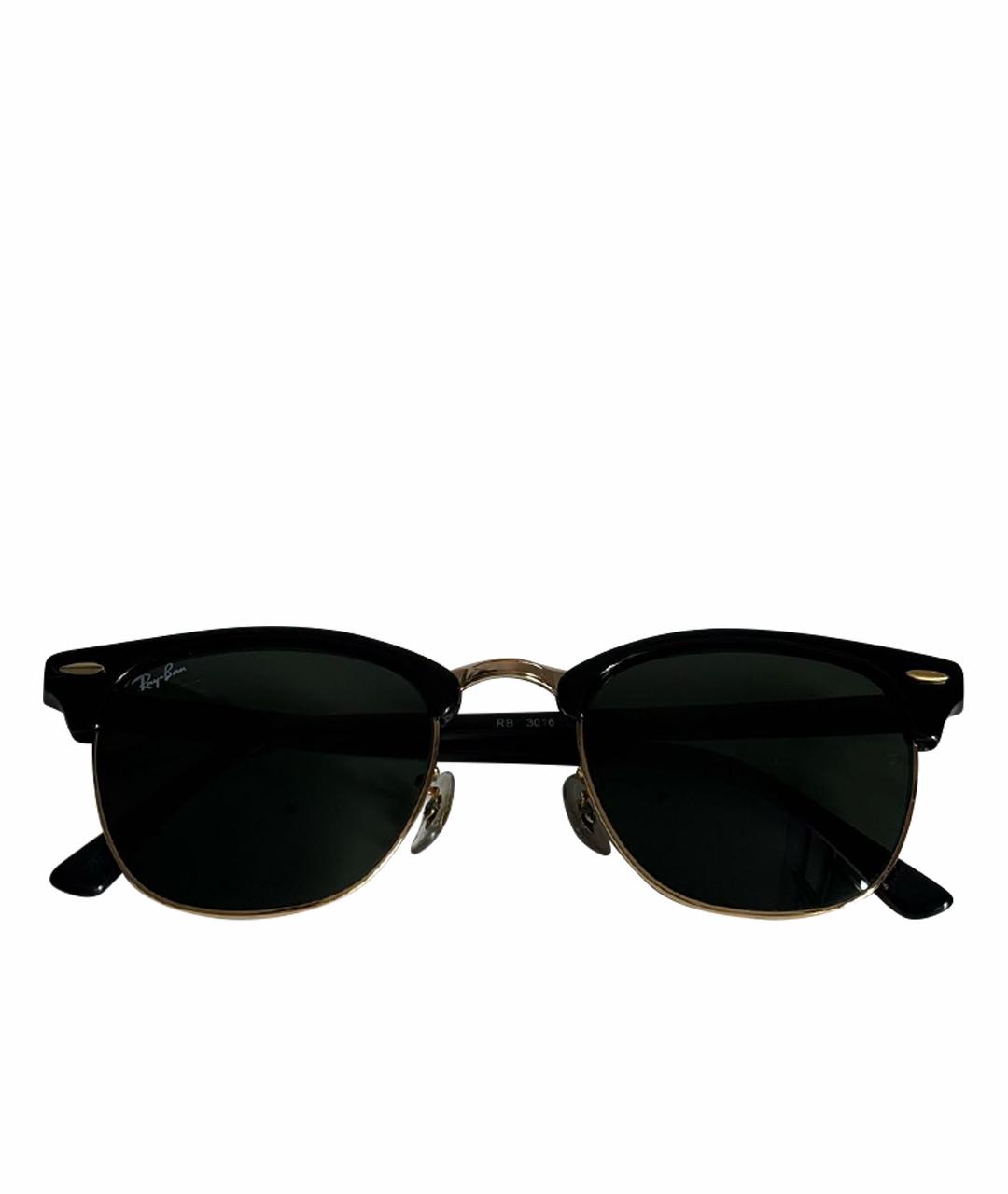 RAY BAN Черные пластиковые солнцезащитные очки, фото 1