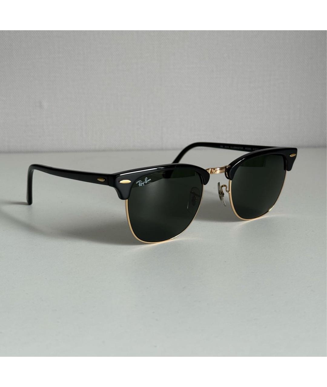 RAY BAN Черные пластиковые солнцезащитные очки, фото 2