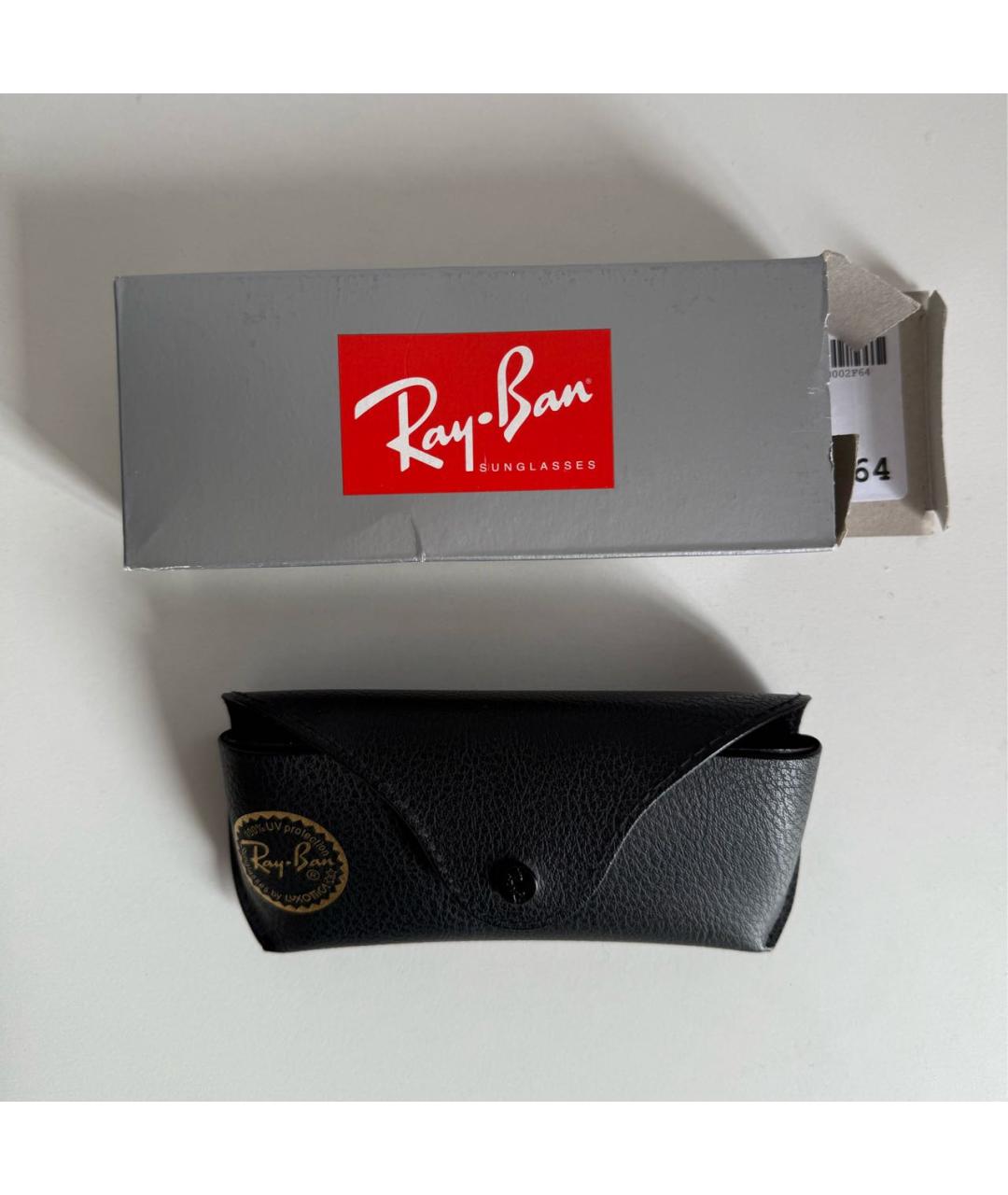 RAY BAN Черные пластиковые солнцезащитные очки, фото 4