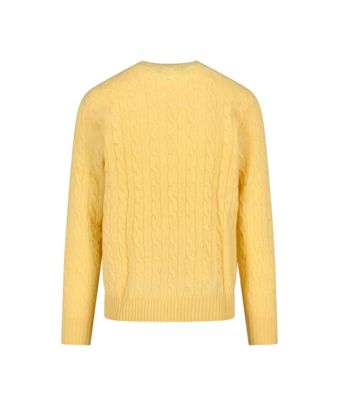 POLO RALPH LAUREN Желтый шерстяной джемпер / свитер, фото 2