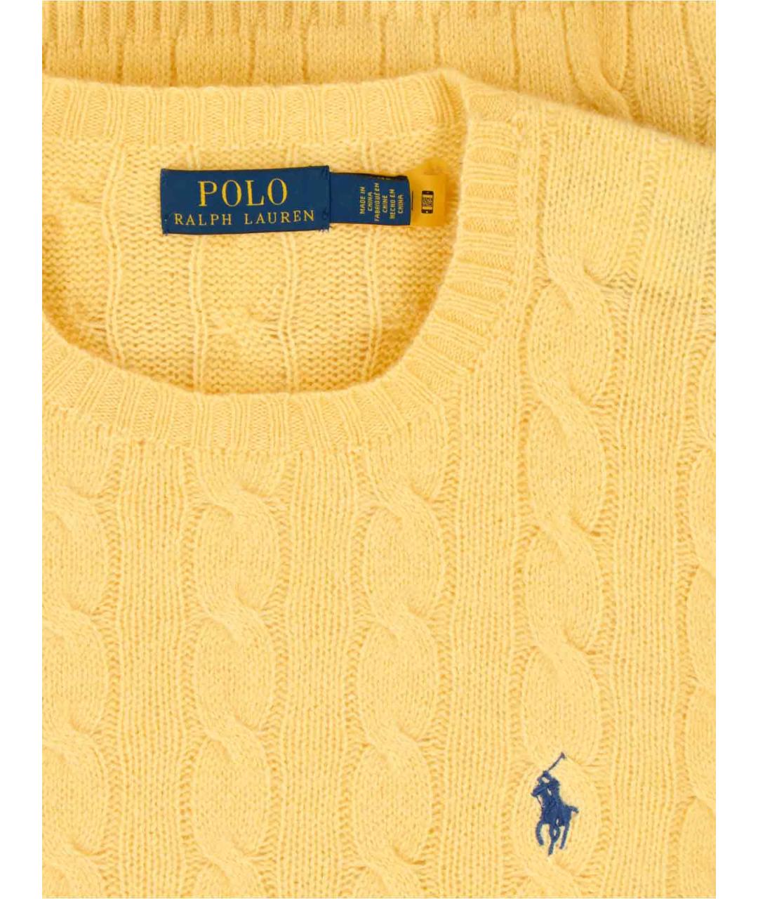 POLO RALPH LAUREN Желтый шерстяной джемпер / свитер, фото 3