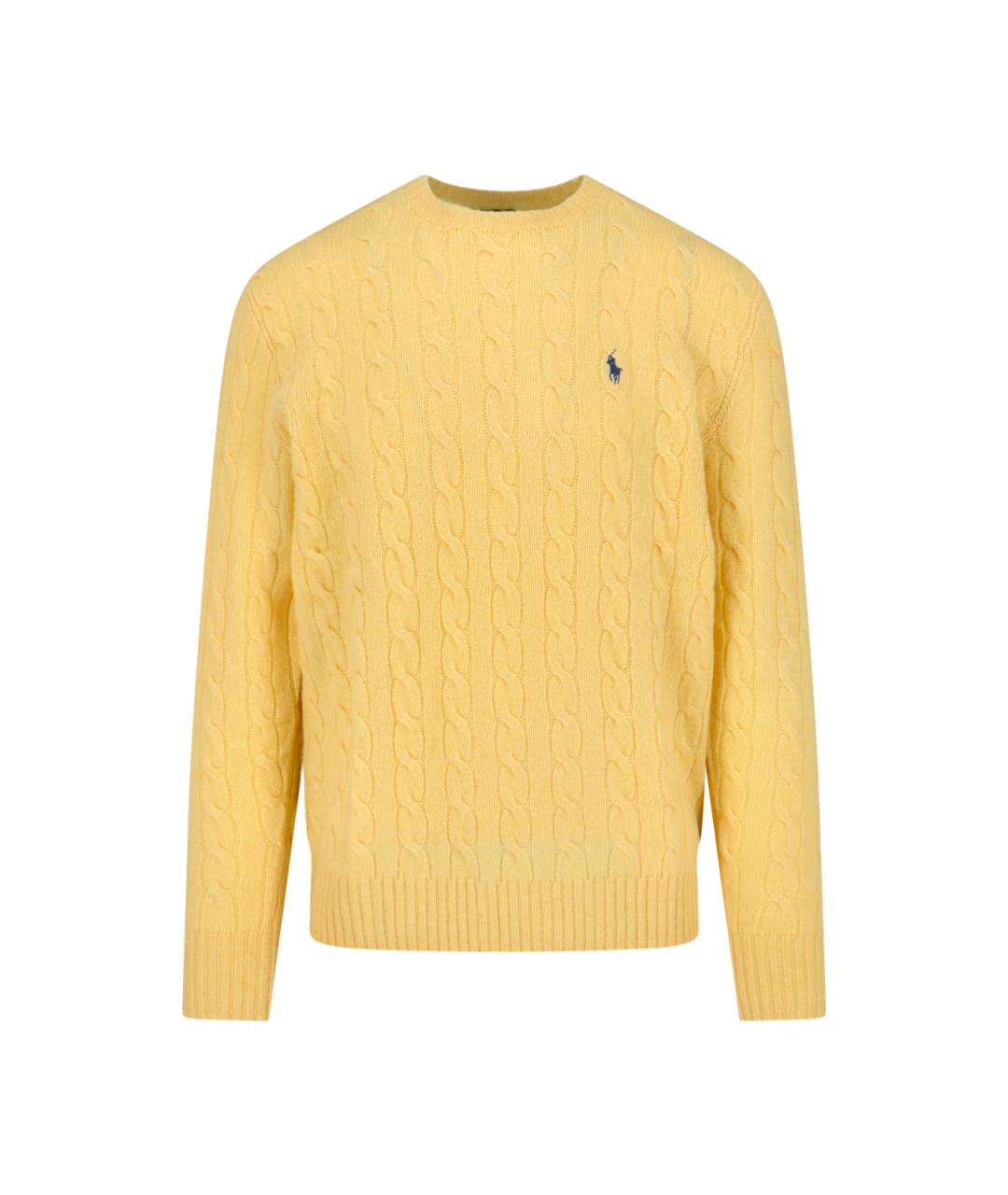 POLO RALPH LAUREN Желтый шерстяной джемпер / свитер, фото 1
