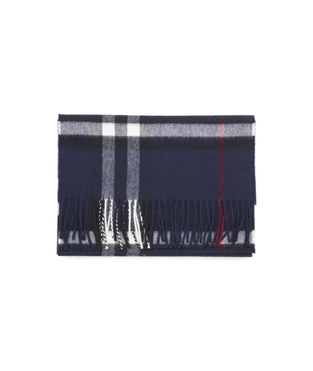 BURBERRY Темно-синий кашемировый шарф, фото 2