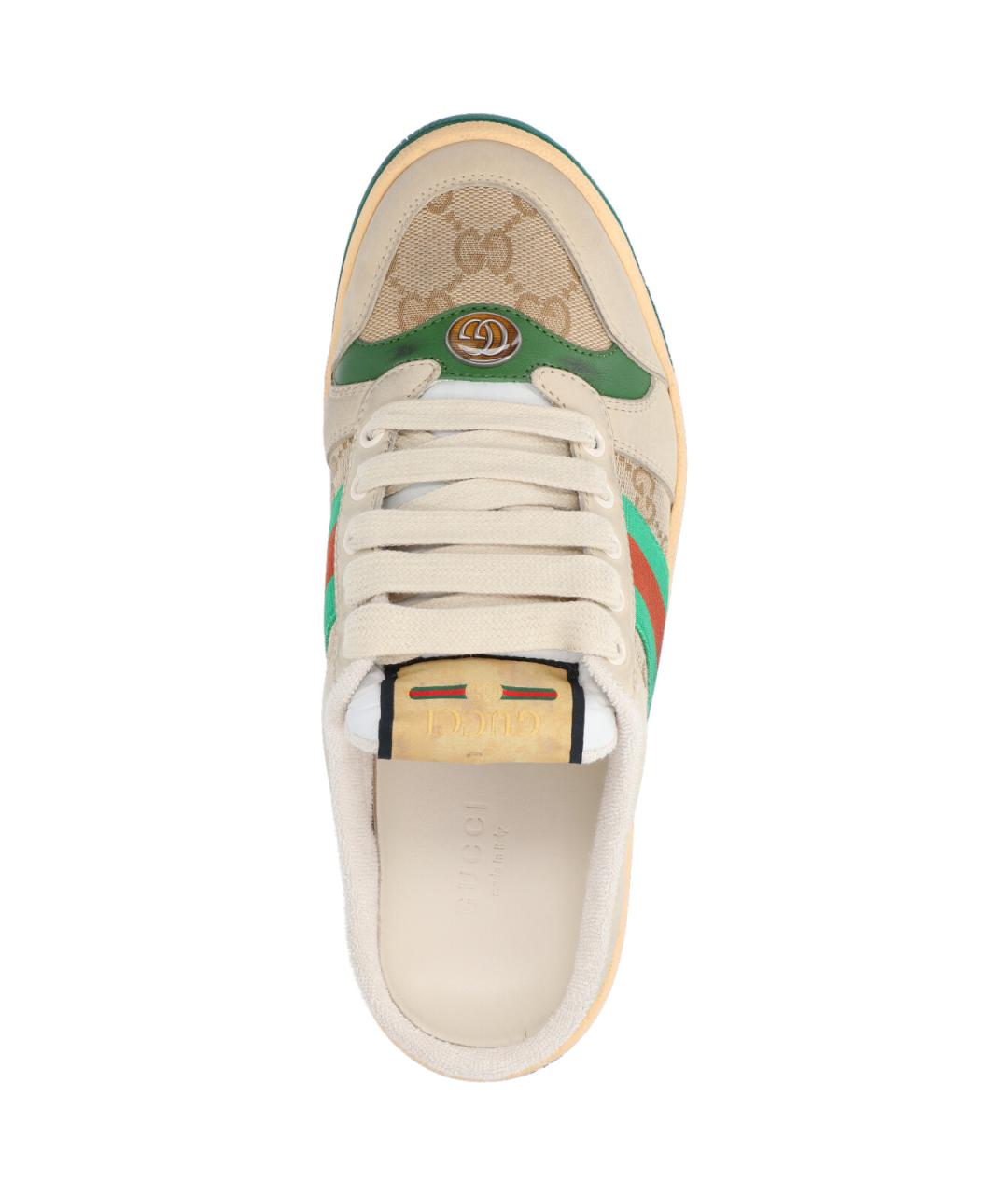 GUCCI Бежевые кеды, фото 5